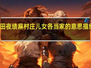 昼出耘田夜绩麻村庄儿女各当家的意思描绘了什么时节