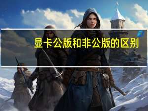 显卡公版和非公版的区别