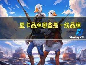 显卡品牌哪些是一线品牌