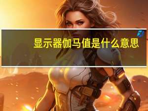 显示器伽马值是什么意思