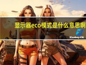 显示器eco模式是什么意思啊（ECO模式是什么意思啊）