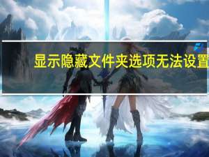 显示隐藏文件夹选项无法设置（显示隐藏文件夹）
