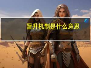 晋升机制是什么意思