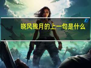 晓风残月的上一句是什么
