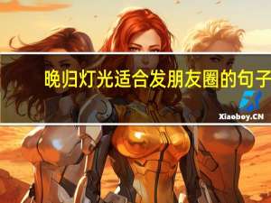 晚归灯光适合发朋友圈的句子