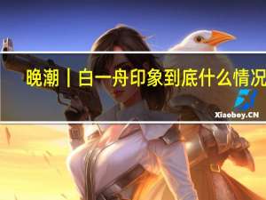 晚潮｜白一舟印象 到底什么情况嘞