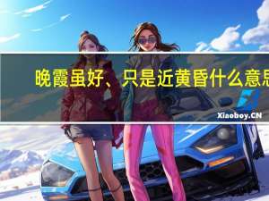 晚霞虽好、只是近黄昏什么意思
