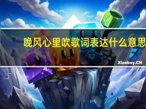 晚风心里吹歌词表达什么意思