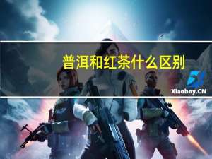 普洱和红茶什么区别