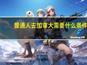 普通人去加拿大需要什么条件