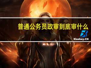 普通公务员政审到底审什么