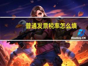 普通发票税率怎么填