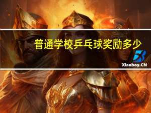 普通学校乒乓球奖励多少
