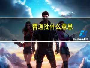 普通批什么意思