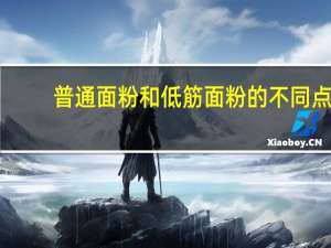 普通面粉和低筋面粉的不同点