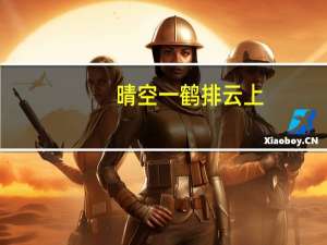 晴空一鹤排云上,便引诗情到碧霄（晴空一鹤排云上）