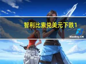 智利比索兑美元下跌1.7%报874.20比索创2023年迄今盘中新低