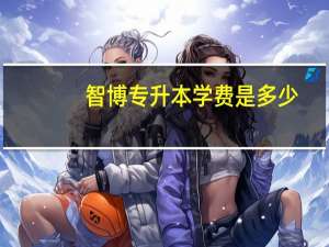 智博专升本学费是多少