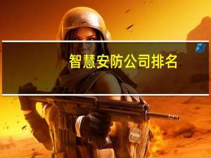 智慧安防公司排名