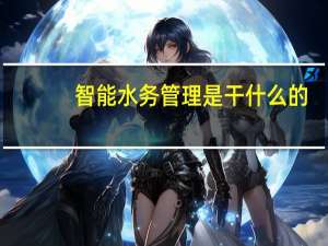 智能水务管理是干什么的