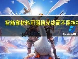 智能窗材料可阻挡光线而不阻挡视线