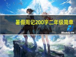 暑假周记200字二年级简单（暑假周记200字）