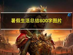 暑假生活总结800字图片（暑假生活总结800字）