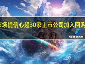 暖市场提信心超30家上市公司加入回购增持队伍