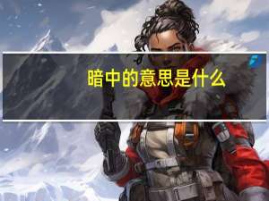暗中的意思是什么