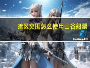 暗区突围怎么使用山谷船票
