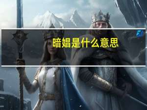 暗娼是什么意思