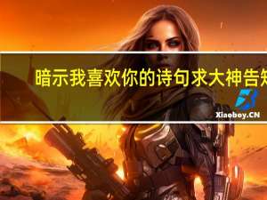 暗示我喜欢你的诗句求大神告知