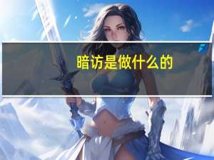 暗访是做什么的