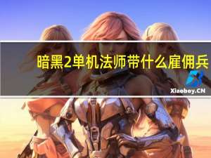 暗黑2单机法师带什么雇佣兵（暗黑2法师带什么雇佣兵）
