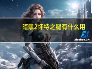 暗黑2怀特之腿有什么用（暗黑2怀特之腿）