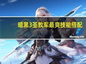 暗黑3圣教军最爽技能搭配（暗黑3圣教军）