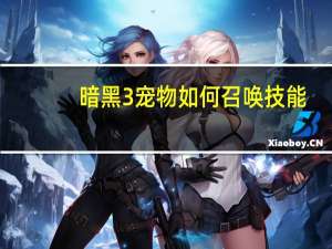 暗黑3宠物如何召唤技能