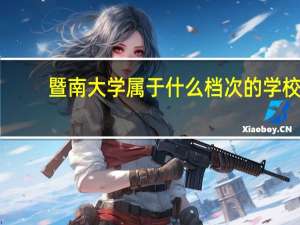 暨南大学属于什么档次的学校
