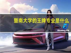 暨南大学的王牌专业是什么