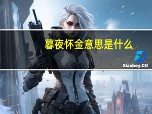 暮夜怀金意思是什么