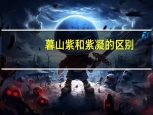 暮山紫和紫凝的区别