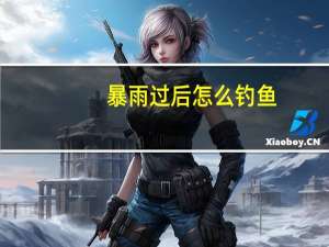 暴雨过后怎么钓鱼