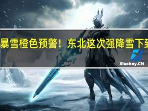 暴雪橙色预警！东北这次强降雪下到发紫：局地积雪可达25厘米