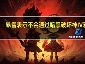 暴雪表示不会通过暗黑破坏神IV获利