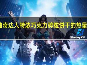 曲奇达人 特浓巧克力碎粒饼干的热量是多少