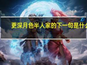 更深月色半人家的下一句是什么