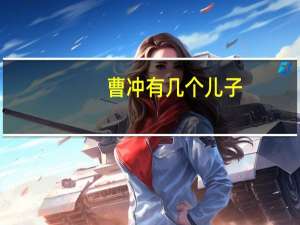 曹冲有几个儿子