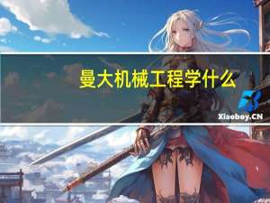曼大机械工程学什么