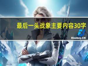 最后一头战象主要内容30字（最后一头战象主要内容）