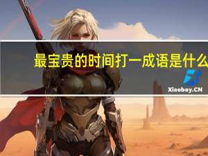 最宝贵的时间打一成语是什么（最宝贵的时间打一成语）